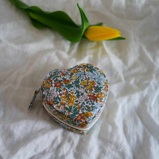 Penstemon Road British Liberty floral heart-shaped jewelry box