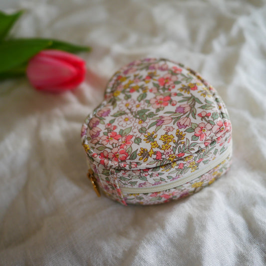Nazanin英國Liberty花布心形首飾盒