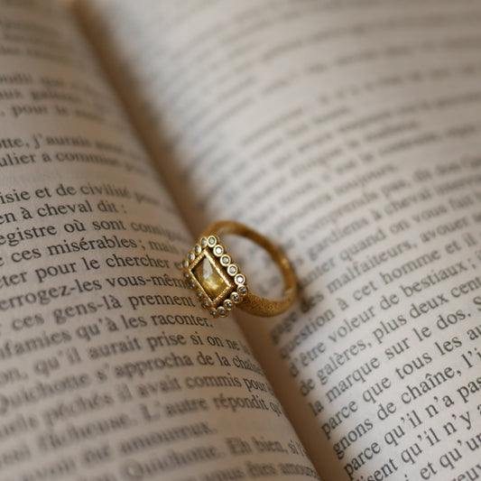 (預購款)Sonia Stone方形半寶石戒指