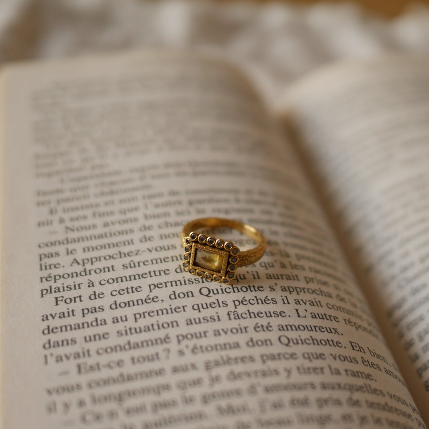 (預購款)Sonia Stone方形半寶石戒指