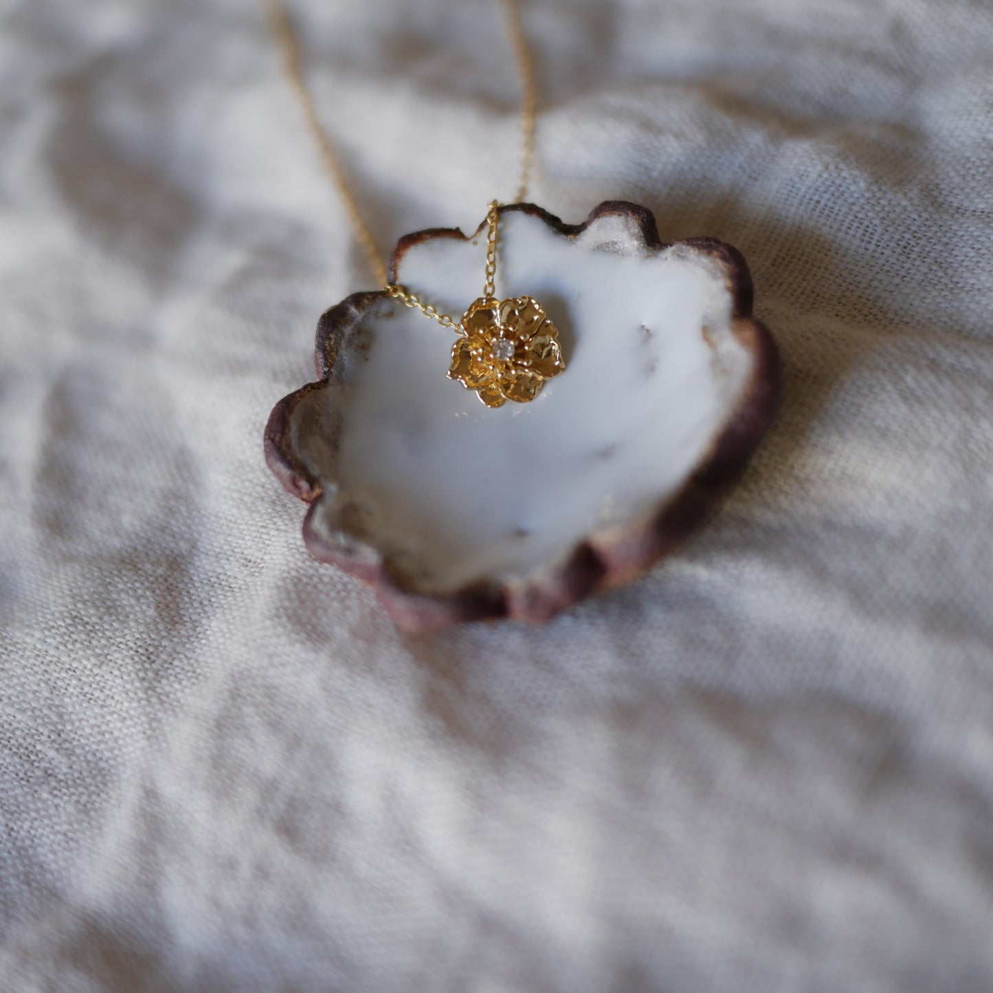 (預購款)Zinnia五瓣花鑽石項鍊