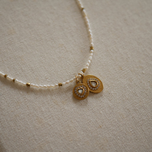 (預購款)Enfilade Dolie珍珠雙墜半寶石項鍊