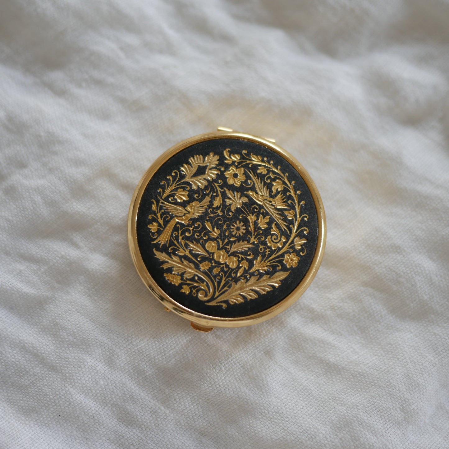 195 Vintage大馬士革真金鑲嵌古董小盒