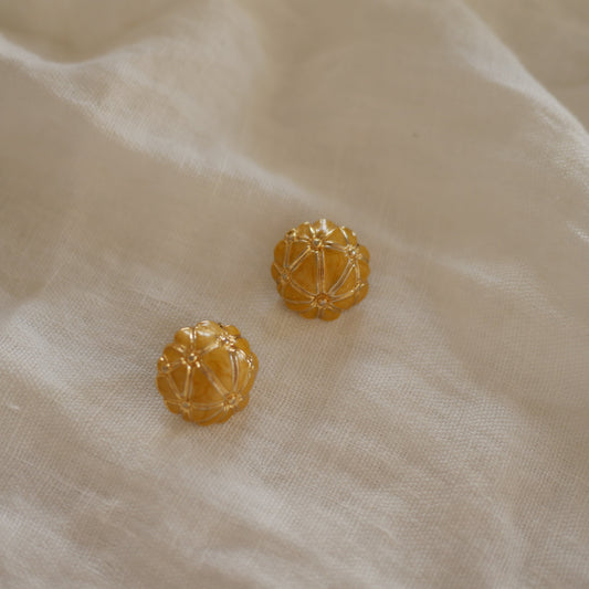 196 Vintage古董夾式耳環