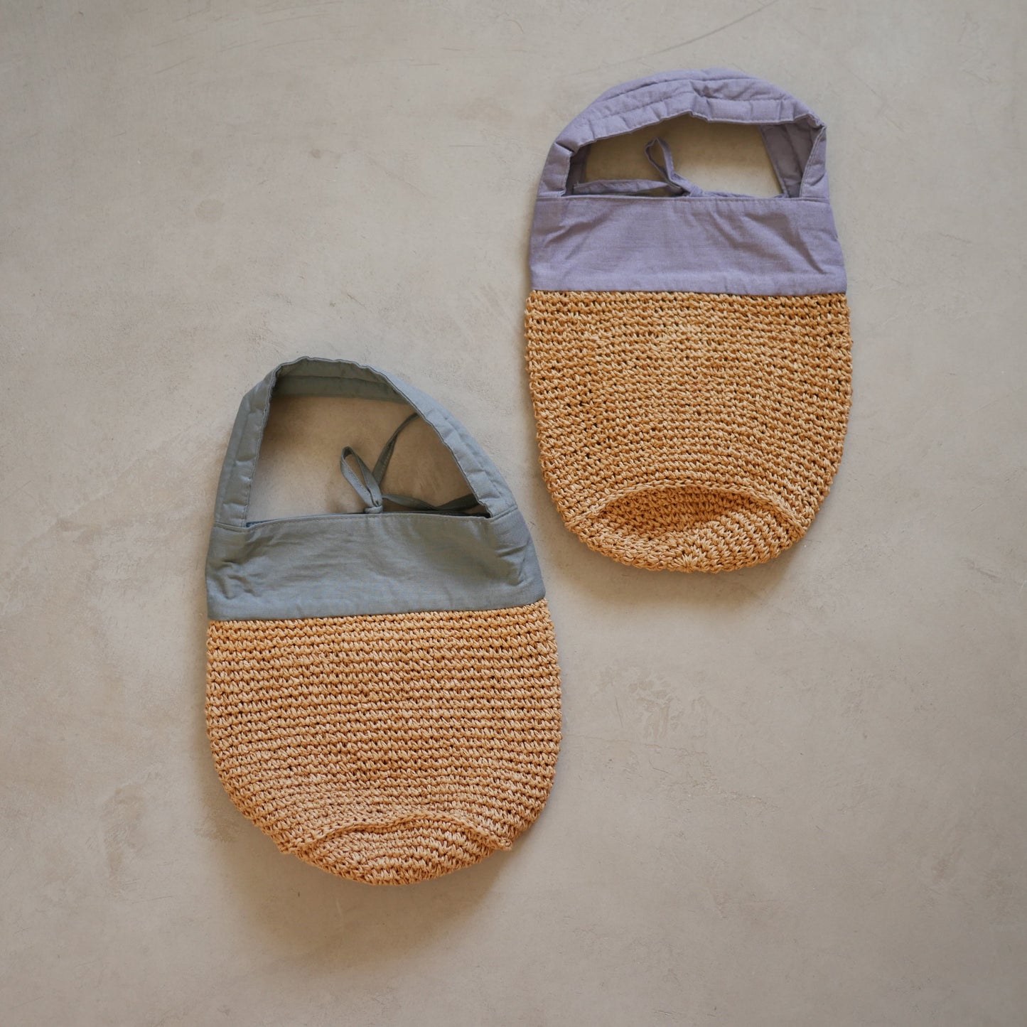 Linen Crochet亞麻草編手提袋// ENA KUAM