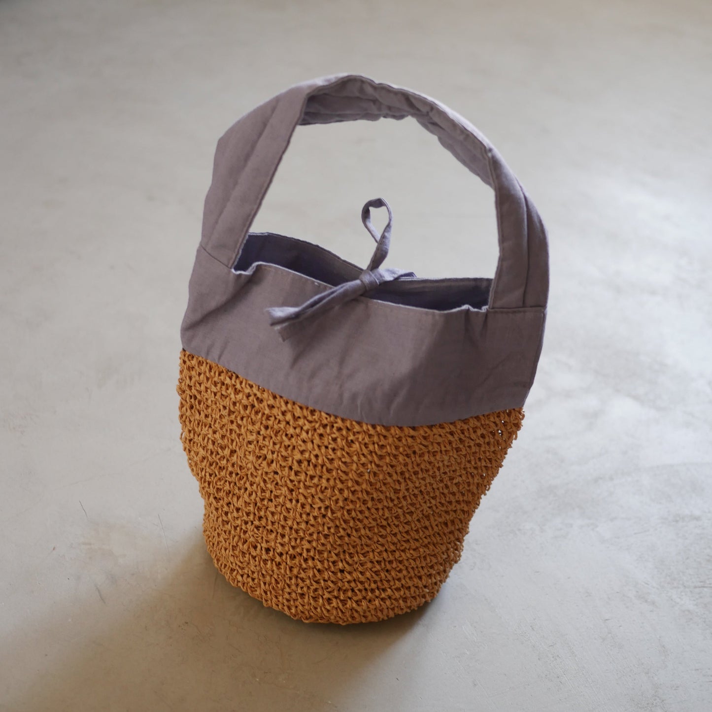 Linen Crochet亞麻草編手提袋// ENA KUAM