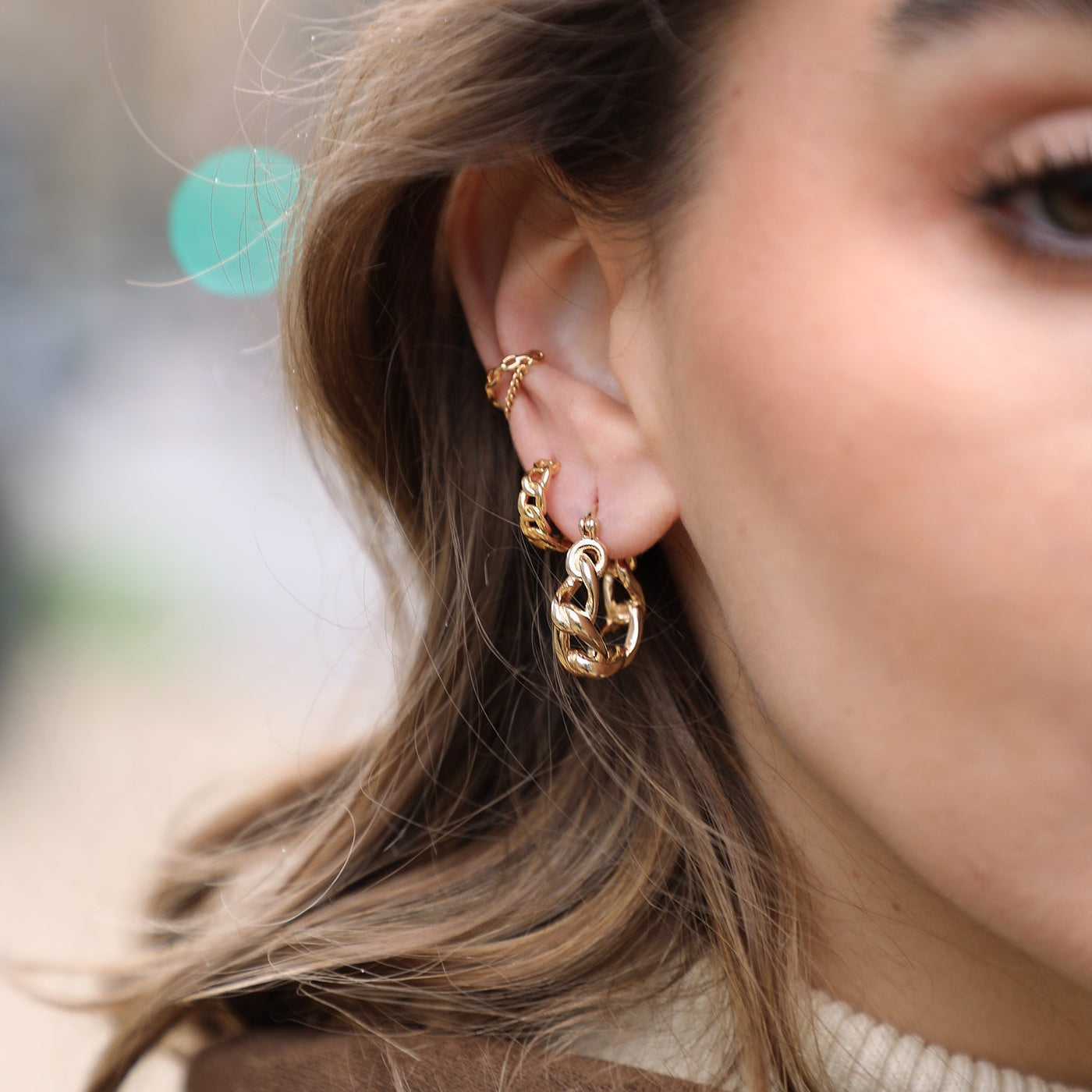 Imani chain hoop earrings // Little Poetry limited pre-order
