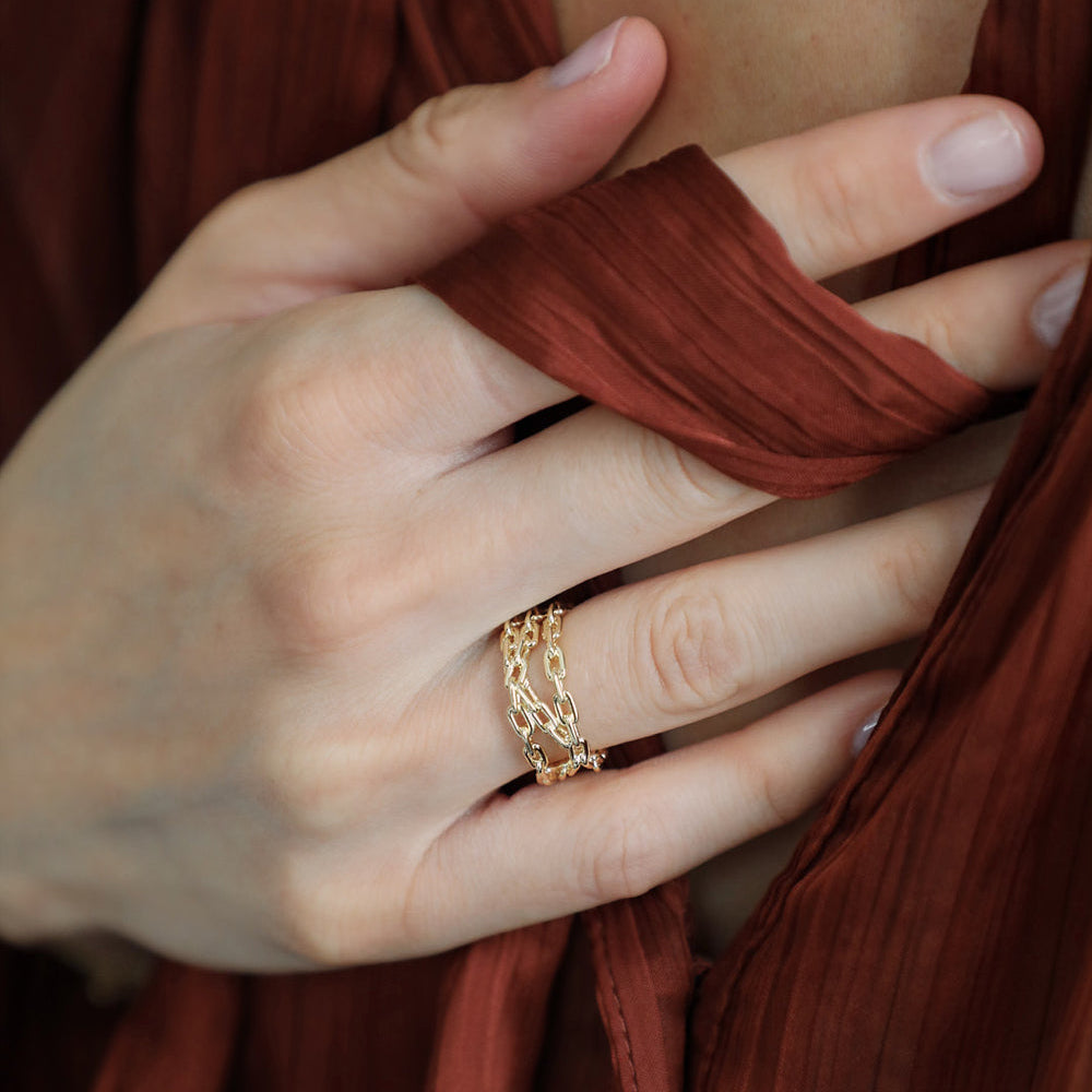 Vera多層鎖鏈戒指